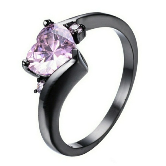 Jewelry - Black Gold filled Onyx Cubic Zirconia Gift Ring